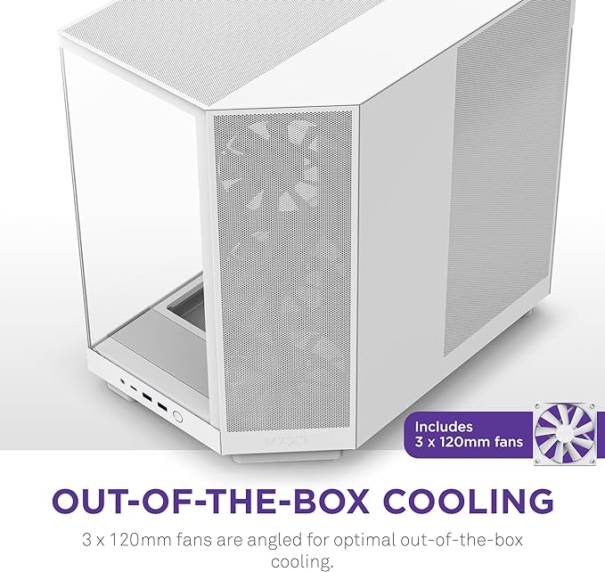 NZXT H6 Flow Compact Dual-Tower Case White NZXT H6 Flow Compact Dual-Tower Case White